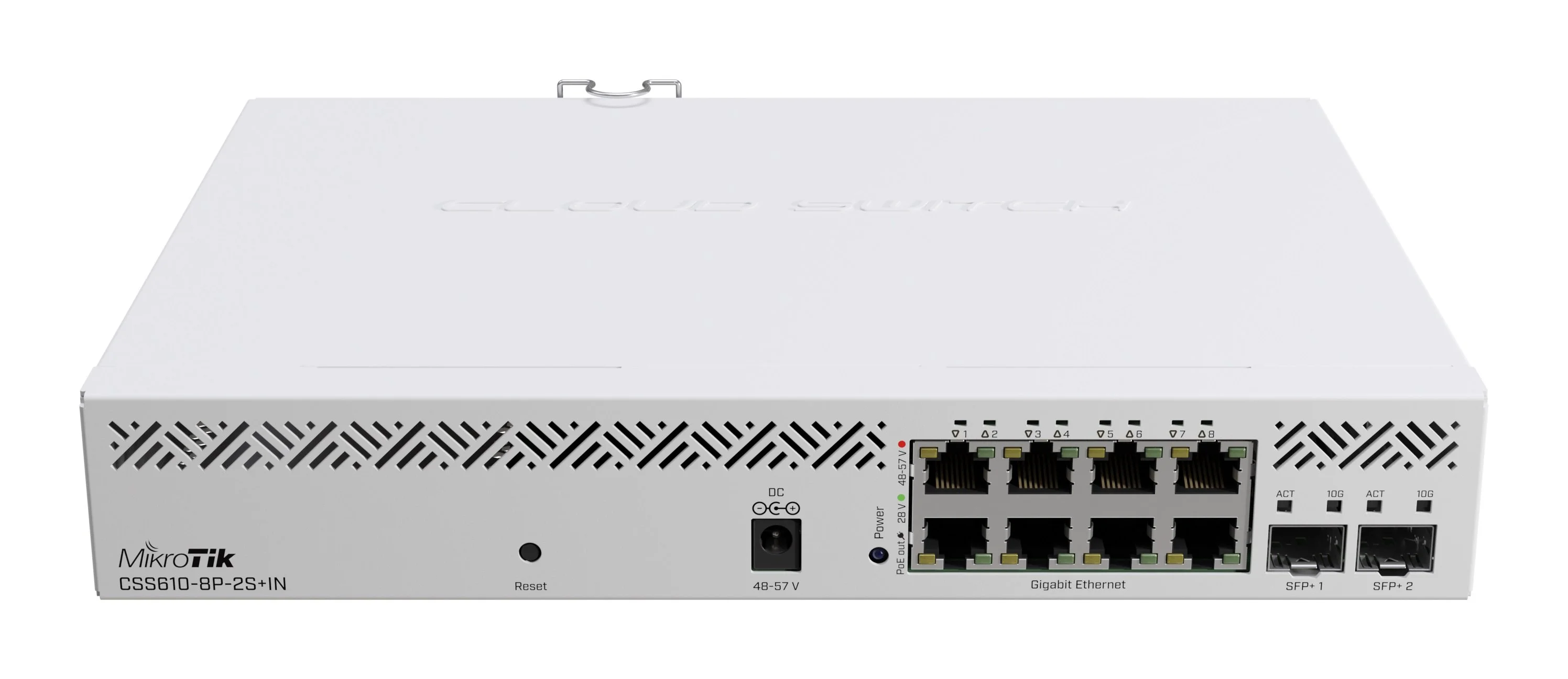 Коммутатор MikroTik CSS610-8P-2S+IN PoE-коммутатор, 8х 1G RJ45, 2х SFP+, раздача PoE 140 Вт, SwitchOS Lite