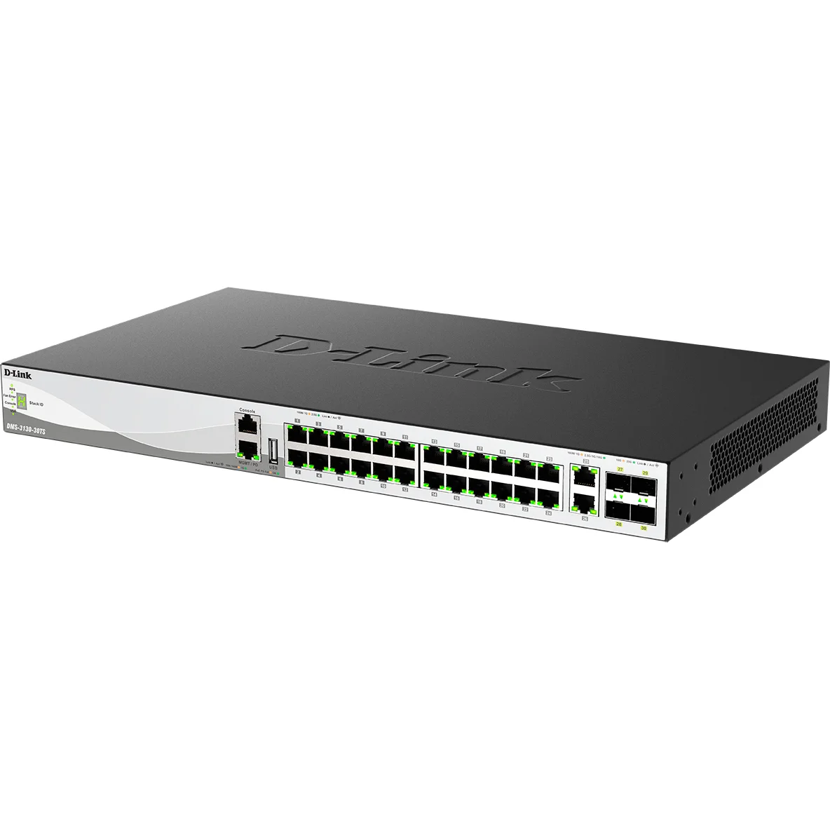 Коммутатор Multigigabit Managed L3 Stackable Switch 24x2.5GBase-T, 2x10GBase-T, 4х25GBase-X SFP28, Surge 6KV, CLI, 1000Base-T Management, RJ45 Console