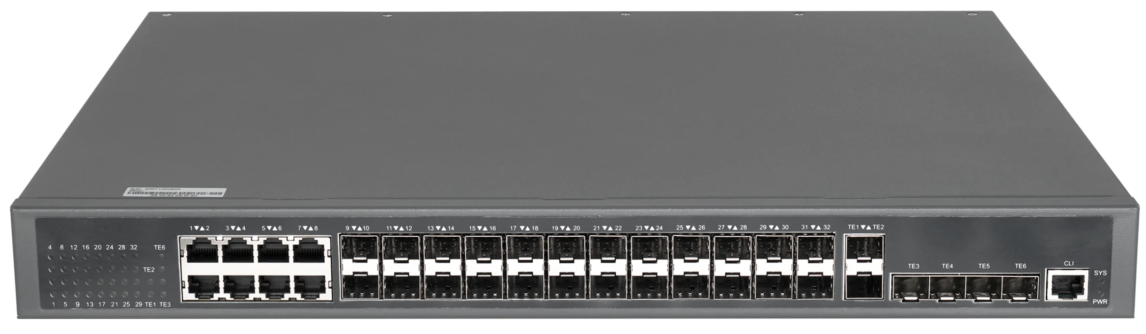 Коммутатор Multigigabit Managed L3 Stackable Switch 24x2.5GBase-T, 2x10GBase-T, 4х25GBase-X SFP28, Surge 6KV, CLI, 1000Base-T Management, RJ45 Console
