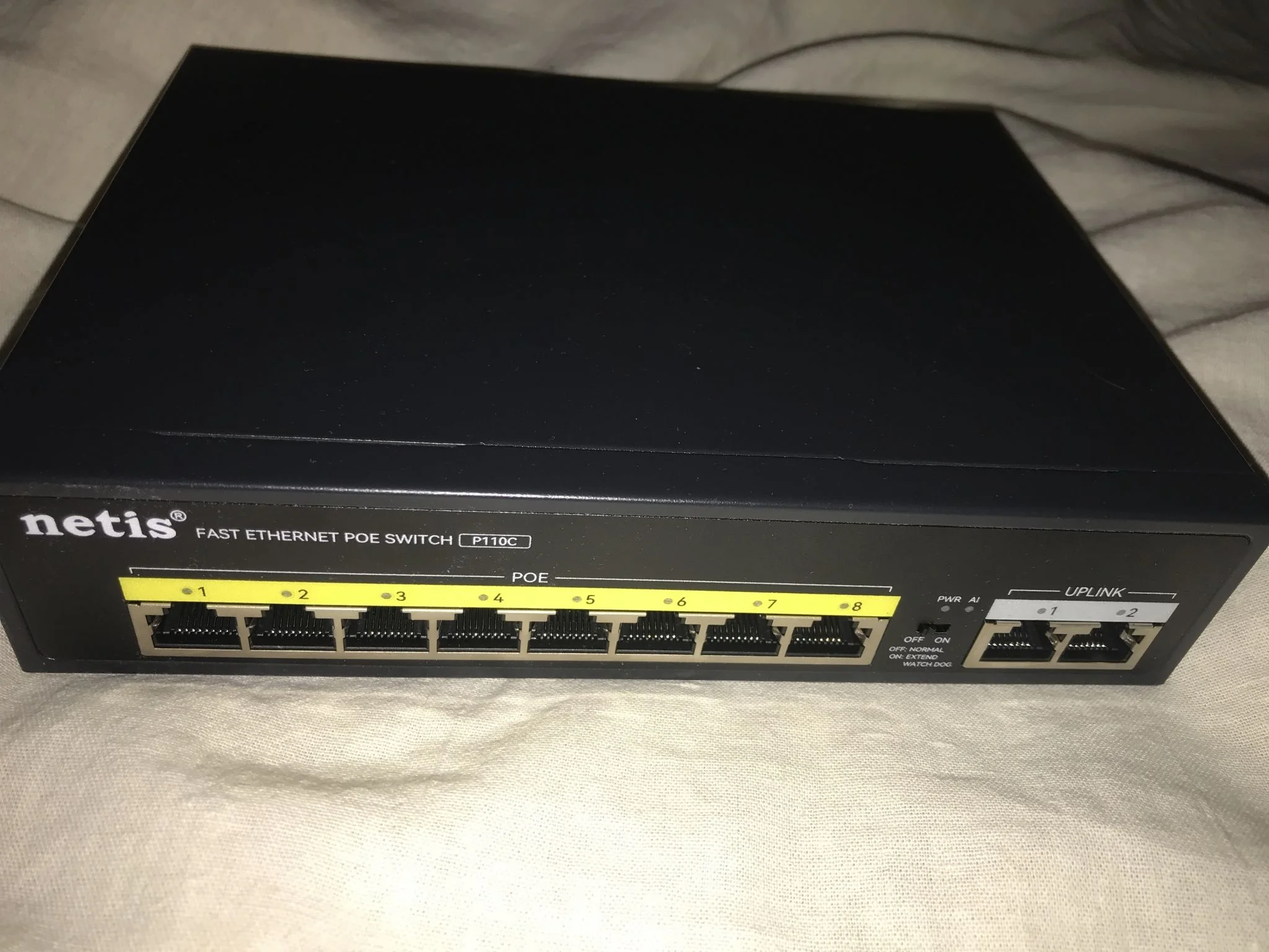 Коммутатор Netis P110C 10-портовый PoE+ коммутатор Fast Ethernet/8*PoE+ 2 порта 802.3af/802.3at