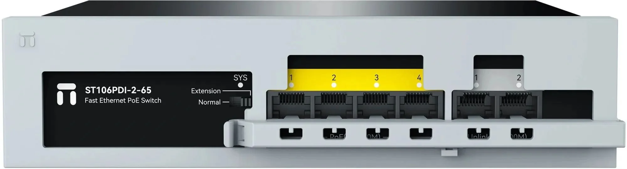 Коммутатор Netis ST106PDI-2-65 6x100Мбит/с 4PoE 65W неуправляемый