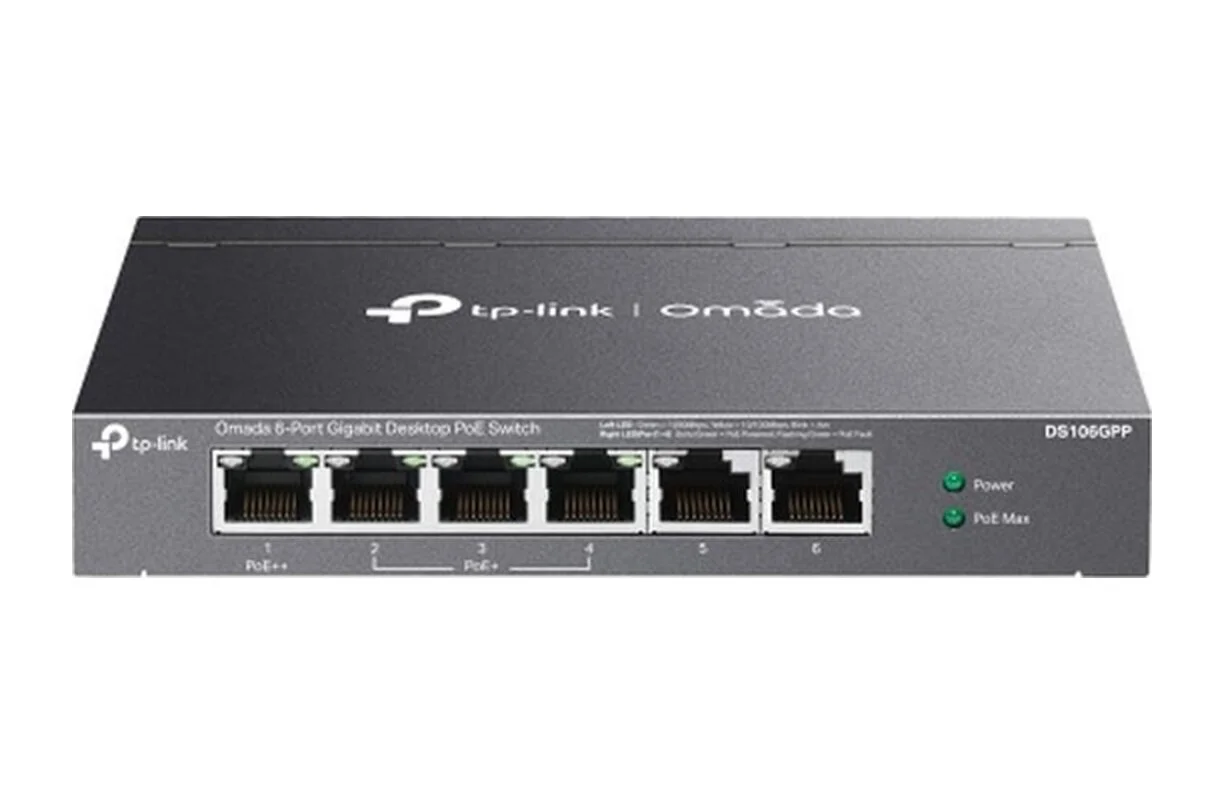 Коммутатор Omada 6-Port Gigabit Industrial Easy Managed Switch with 3-Port PoE+ and 1-Port PoE++