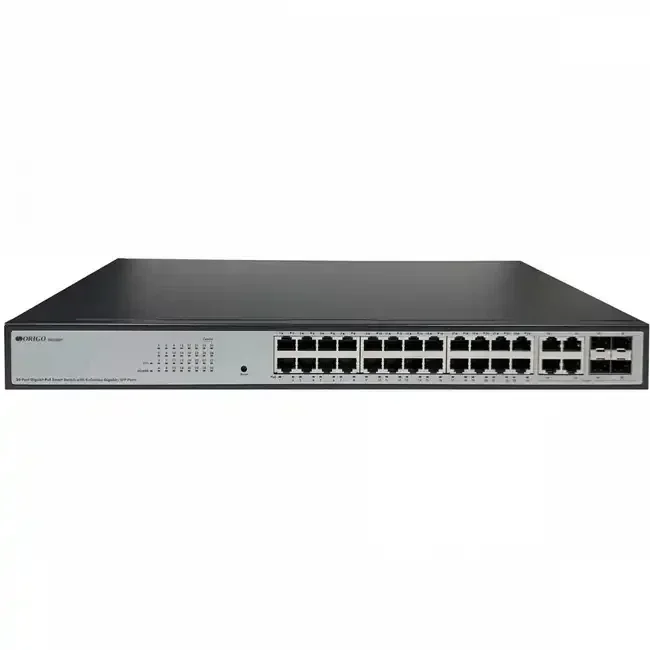 Коммутатор Origo OS2328P/360W OS2328P/360W/A1A (L2) 24x1 Гбит/с 4xКомбо(1000BASE-T/SFP) 24PoE 360W настраиваемый