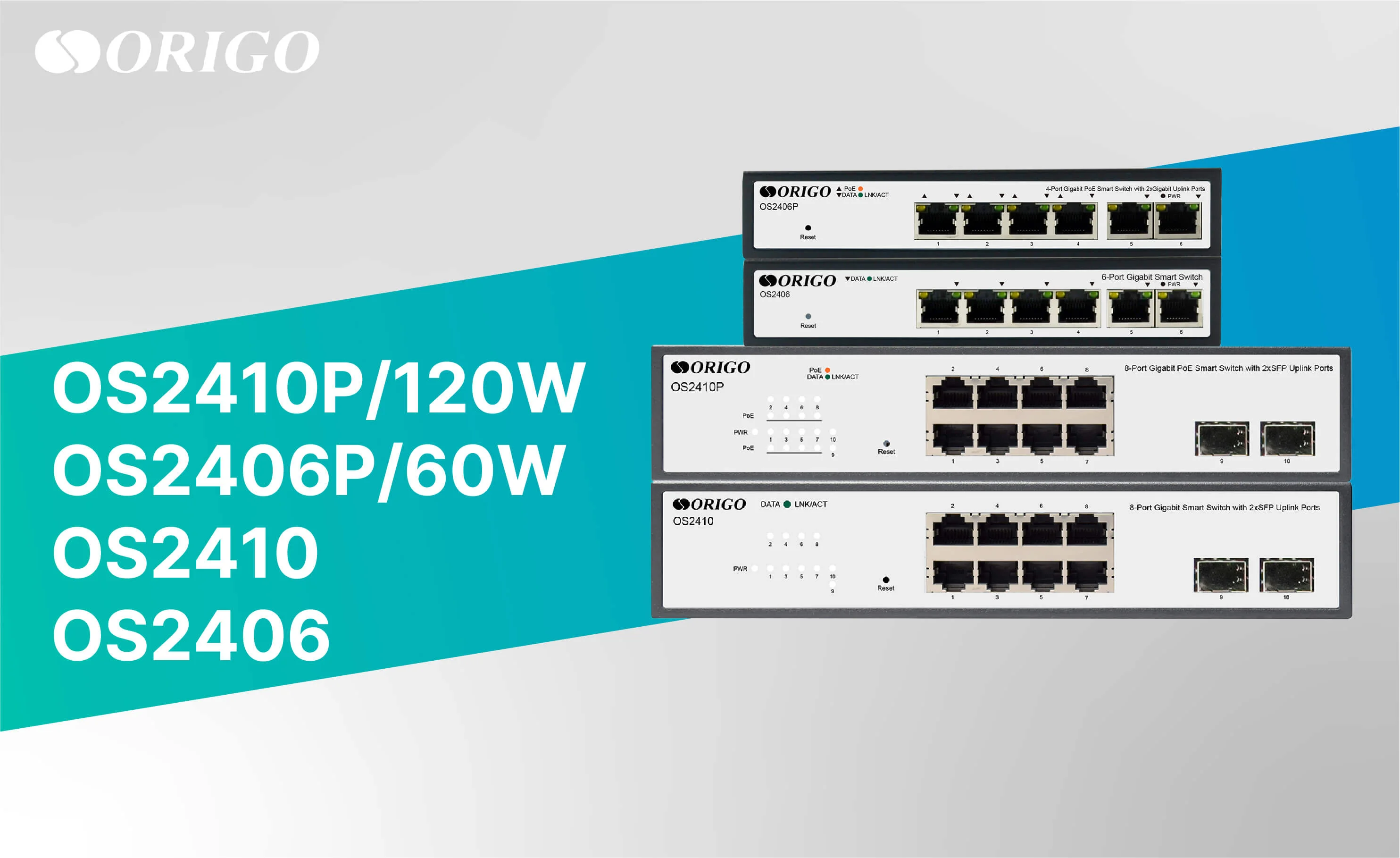 Коммутатор Origo OS2410P/120W OS2410P/120W/A1A 8x1 Гбит/с 2SFP 8PoE 120W настраиваемый