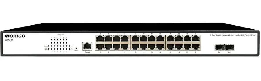 Коммутатор Origo OS3126 OS3126/A1A (L2) 24x1 Гбит/с 2SFP управляемый