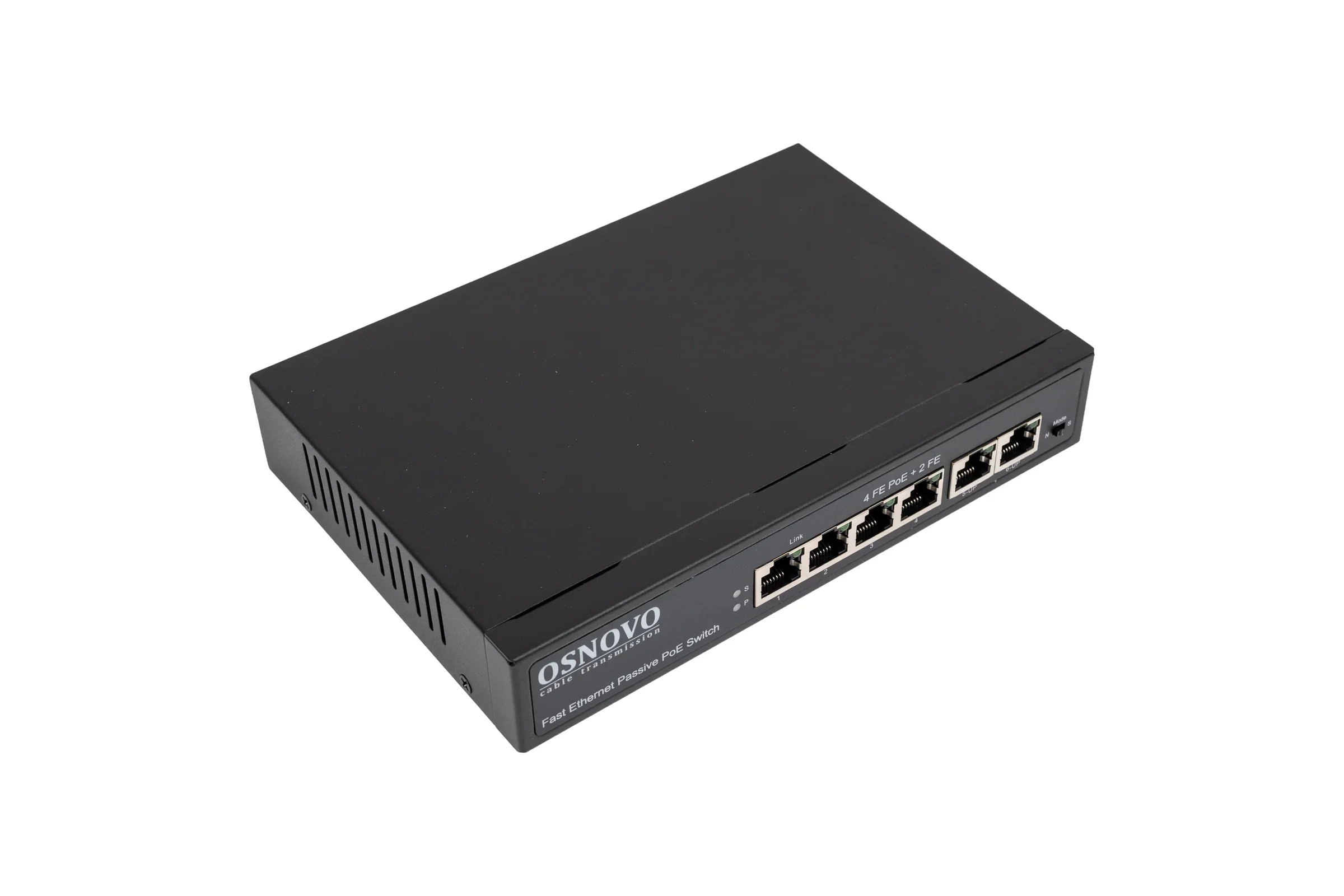 Коммутатор Osnovo SW-20600/D удлинитель FE на 6 портов с питанием по PoE, 4 *10/100 Base-T PoE, 1 *10/100 Base-T Uplink с поддержкой питания по PoE (д