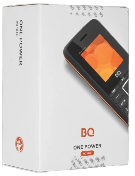 Мобильный телефон BQ 1846 One Power белый+красный (SIM- карт 2 шт, 2000 мА-ч, microSD,)