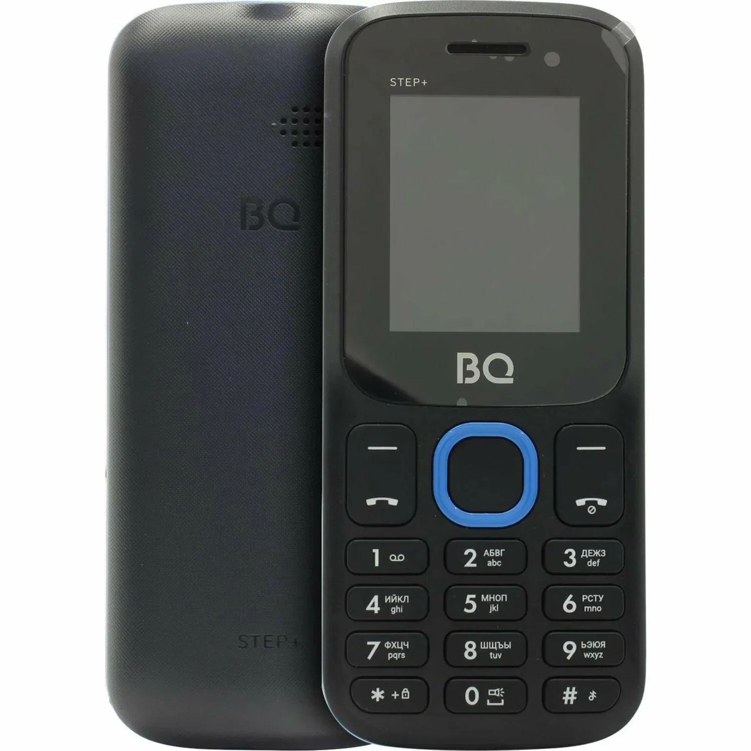 Мобильный телефон BQ 1848 Step+ Black+Blue (SIM- карт 2 шт, 600 мА-ч, microSD)