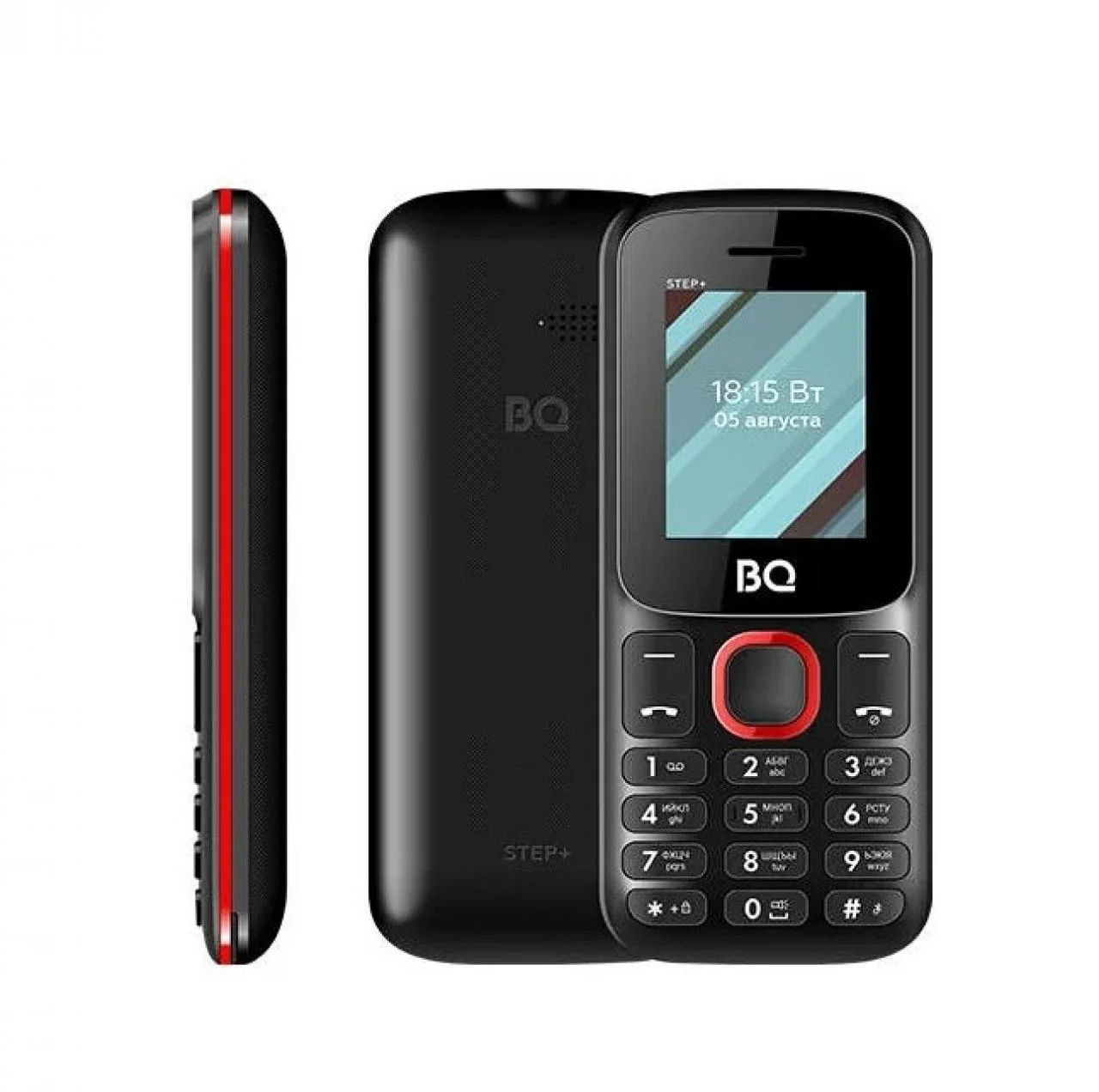 Мобильный телефон BQ 1848 Step+ Black+Green (SIM- карт 2 шт, 1000 мА-ч, microSD, диагональ 3.4")
