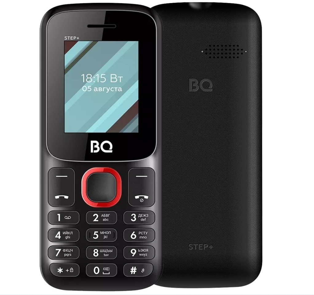 Мобильный телефон BQ 1848 Step+ Red+Black (SIM- карт 2 шт, 1000 мА-ч, диагональ 3.4" 32 ГБ)