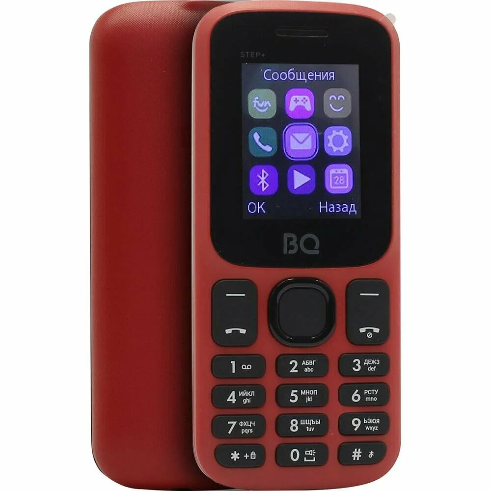 Мобильный телефон BQ 1848 Step+ Red+Black (SIM- карт 2 шт, 1000 мА-ч, диагональ 3.4" 32 ГБ)