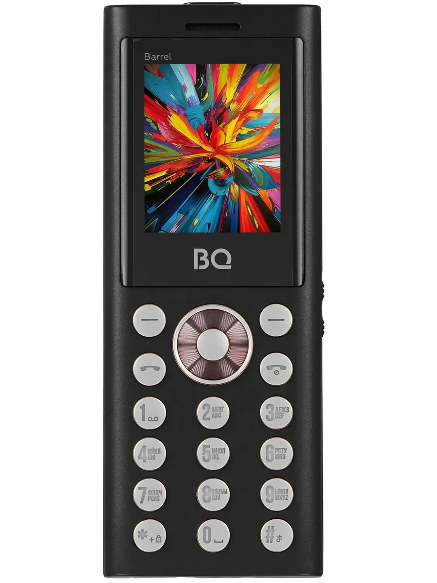 Мобильный телефон BQ 1858 Barrel Black+Gold ( 3 Sim, 0,08Мп, 800мАч, 1,77", Type-S)