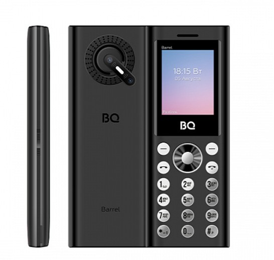 Мобильный телефон BQ 1858 Barrel Black+Silver ( 3 Sim, 0,08Мп, 800мАч, 1,77", Type-S)