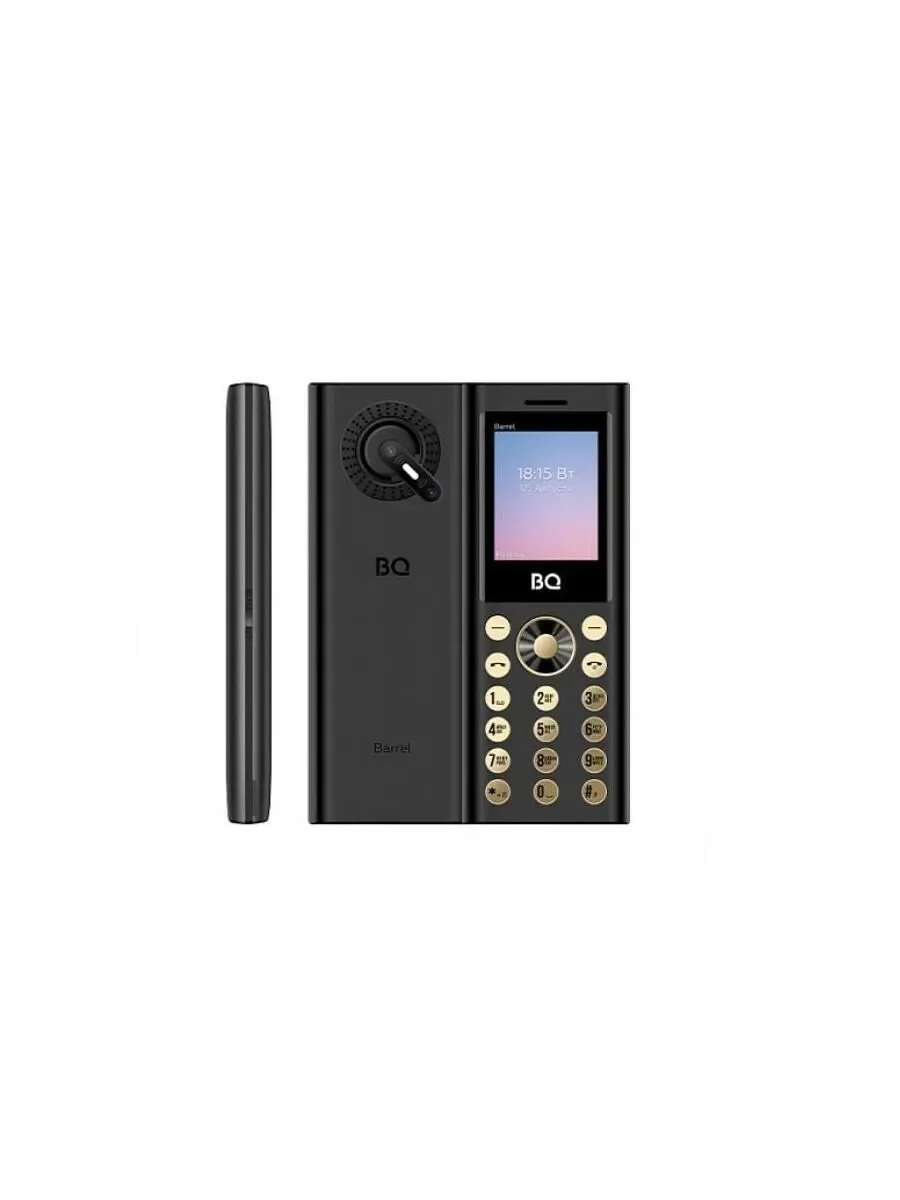 Мобильный телефон BQ 1858 Barrel Black+Silver ( 3 Sim, 0,08Мп, 800мАч, 1,77", Type-S)