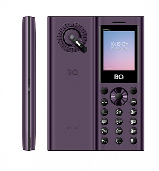 Мобильный телефон BQ 1858 Barrel Purple+Black ( 3 Sim, 0,08Мп, 800мАч, 1,77", Type-S)