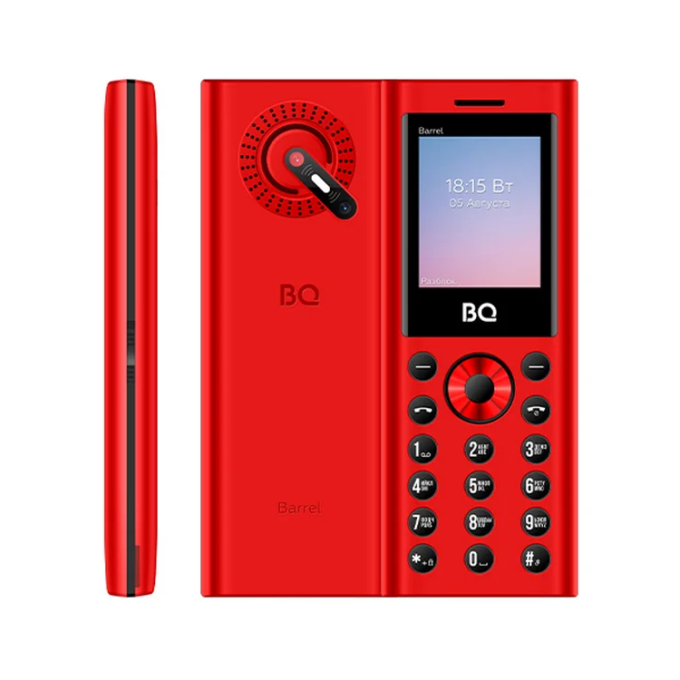 Мобильный телефон BQ 1858 Barrel Red+Black ( 3 Sim, 0,08Мп, 800мАч, 1,77", Type-S)