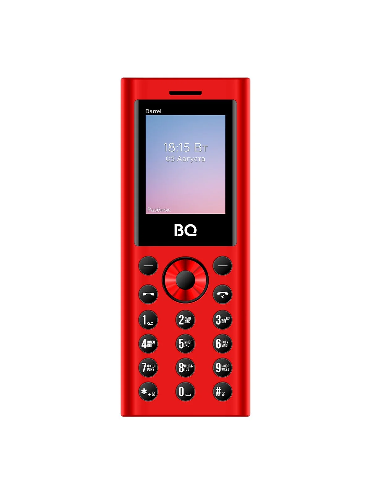 Мобильный телефон BQ 1858 Barrel Red+Black ( 3 Sim, 0,08Мп, 800мАч, 1,77", Type-S)