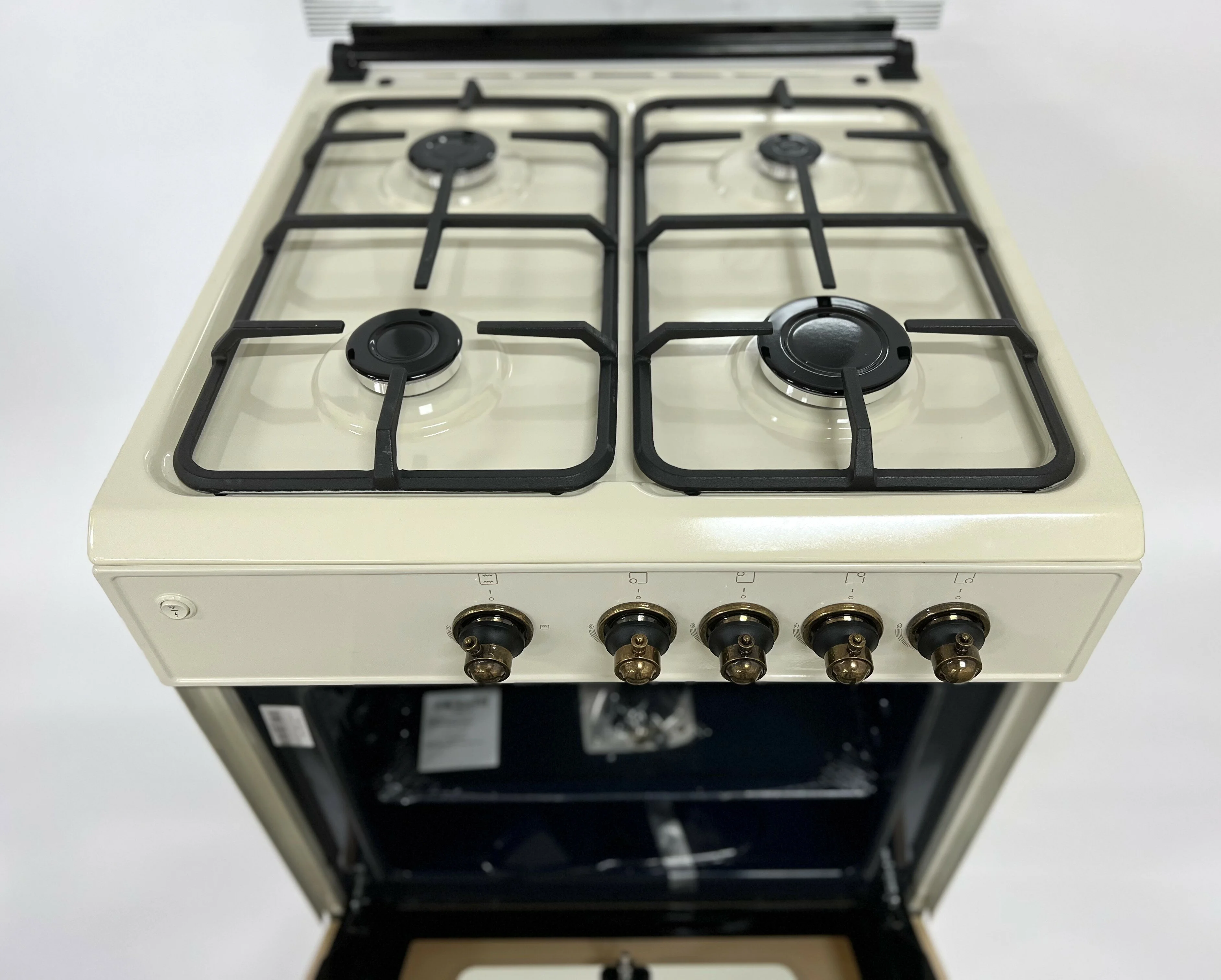 Газовая плита VESTA Bergamo VGG 10-G бежевая Retro ГК духовки (чуг решётки) с VD
