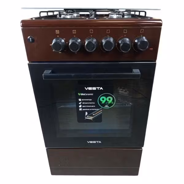 Комбинированная плита VESTA Valencia VGE 50 10-E Коричневый Ex с VD