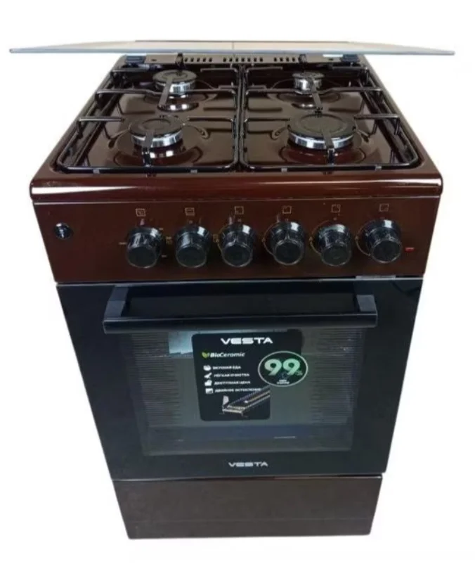 Комбинированная плита VESTA Valencia VGE 50 10-E Коричневый Ex с VD
