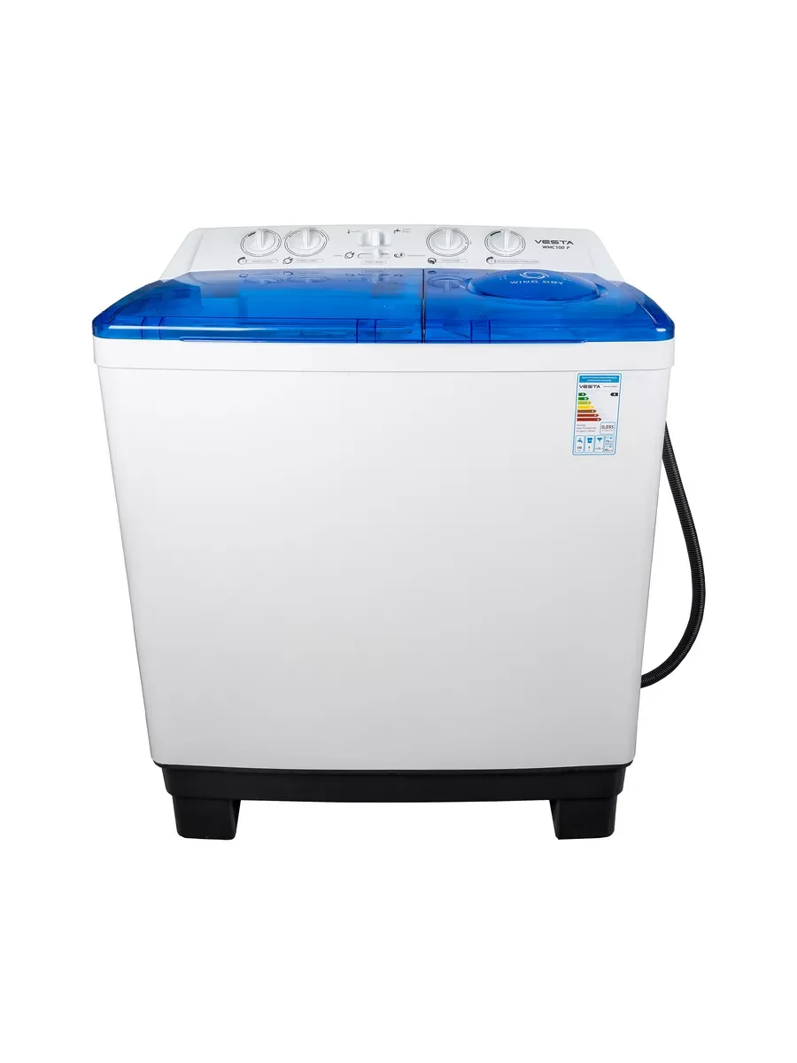 Стиральная машина полуавтомат VESTA WMC 100P 10кг Синий (10кг, отжим 6кг, помпа)