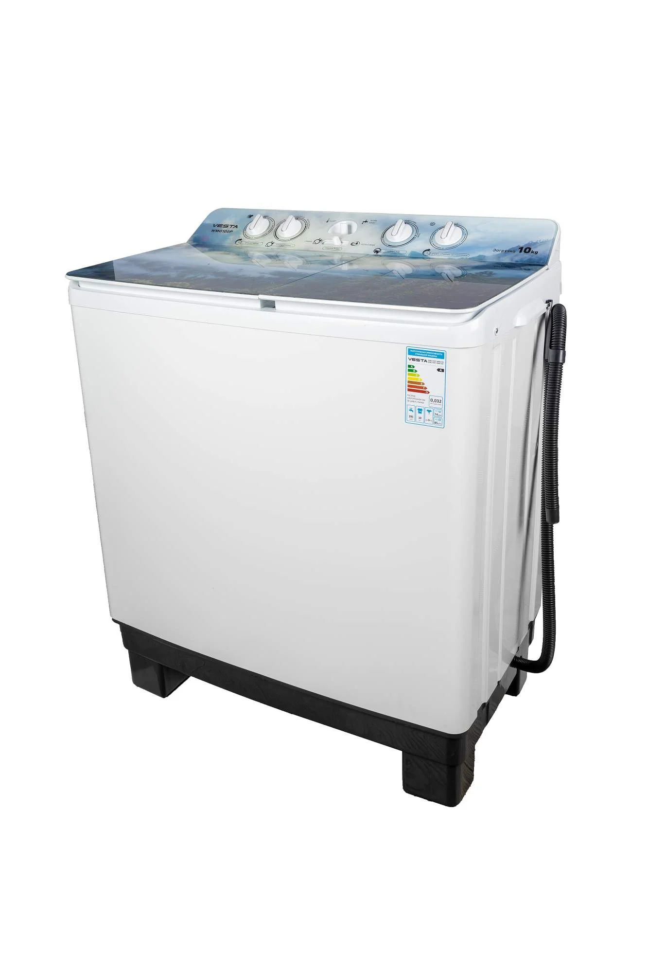 Стиральная машина полуавтомат VESTA WMG 100P 10кг Nature 01 (10кг, отжим 6кг, помпа)