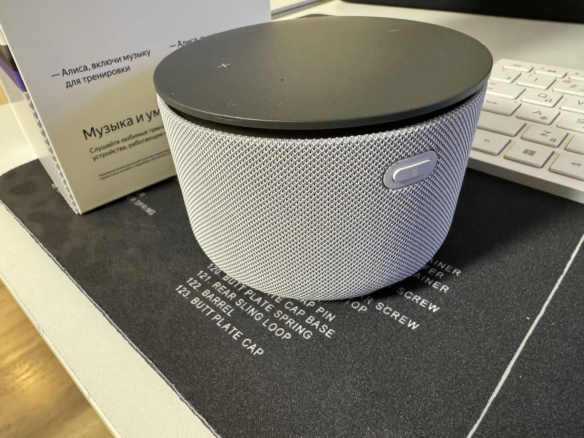 Умная колонка Яндекс Станция Мини 3 Про с Алисой, Zigbee, серый, YNDX-00059GRY