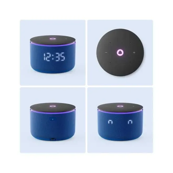 Умная колонка Яндекс Станция Мини 3 Про с Алисой, Zigbee, синий, YNDX-00059BLU