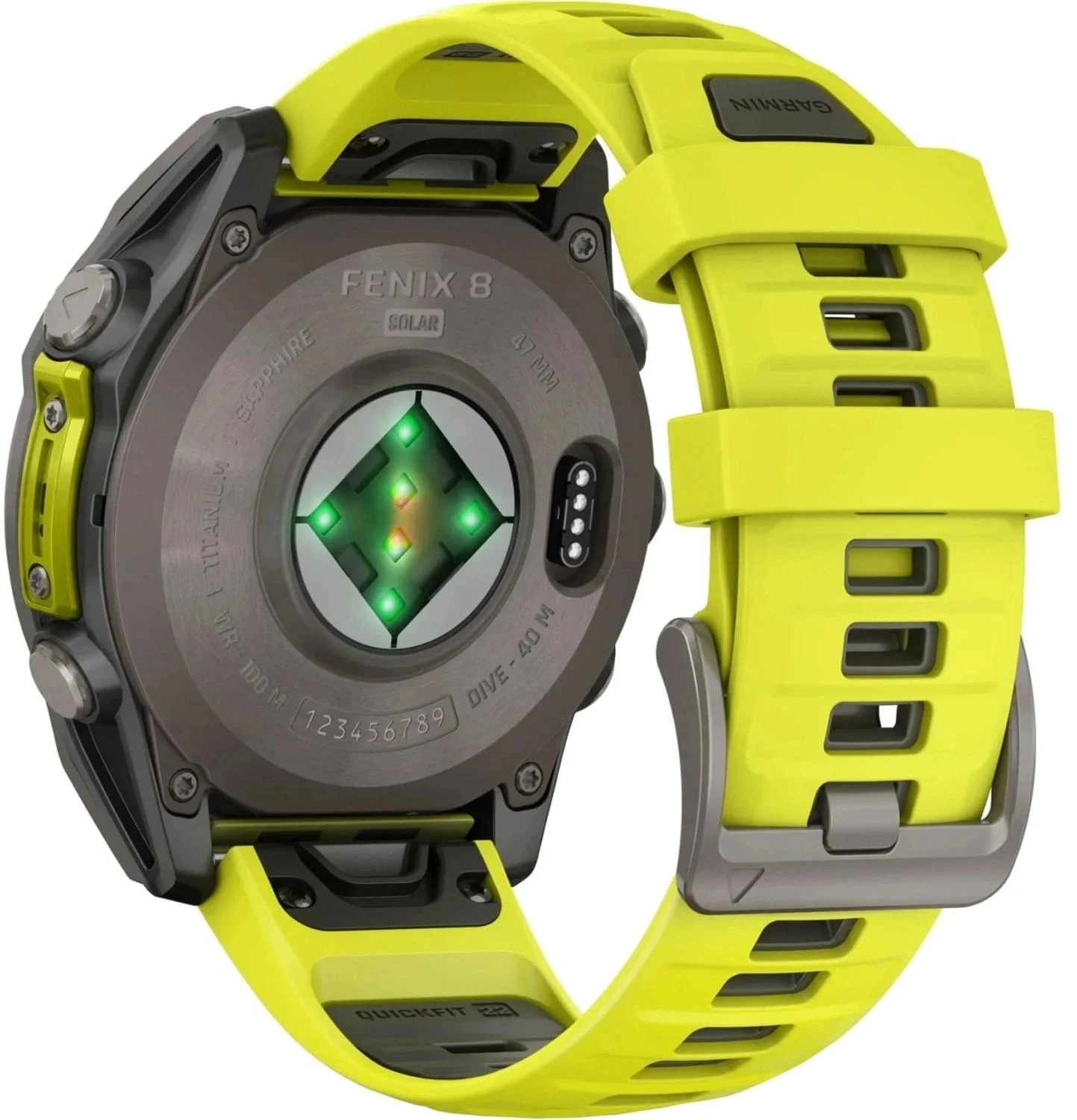 Смарт-часы Garmin Fenix 8 47мм 1.3" AMOLED корп.серебристый рем.желтый (010-02906-21)