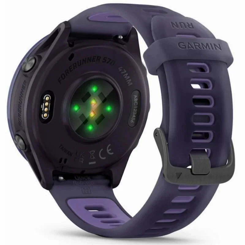 Смарт-часы Garmin Forerunner 570 фиолетовый, фиолетовый безель, фиолетовый ремешок 47мм