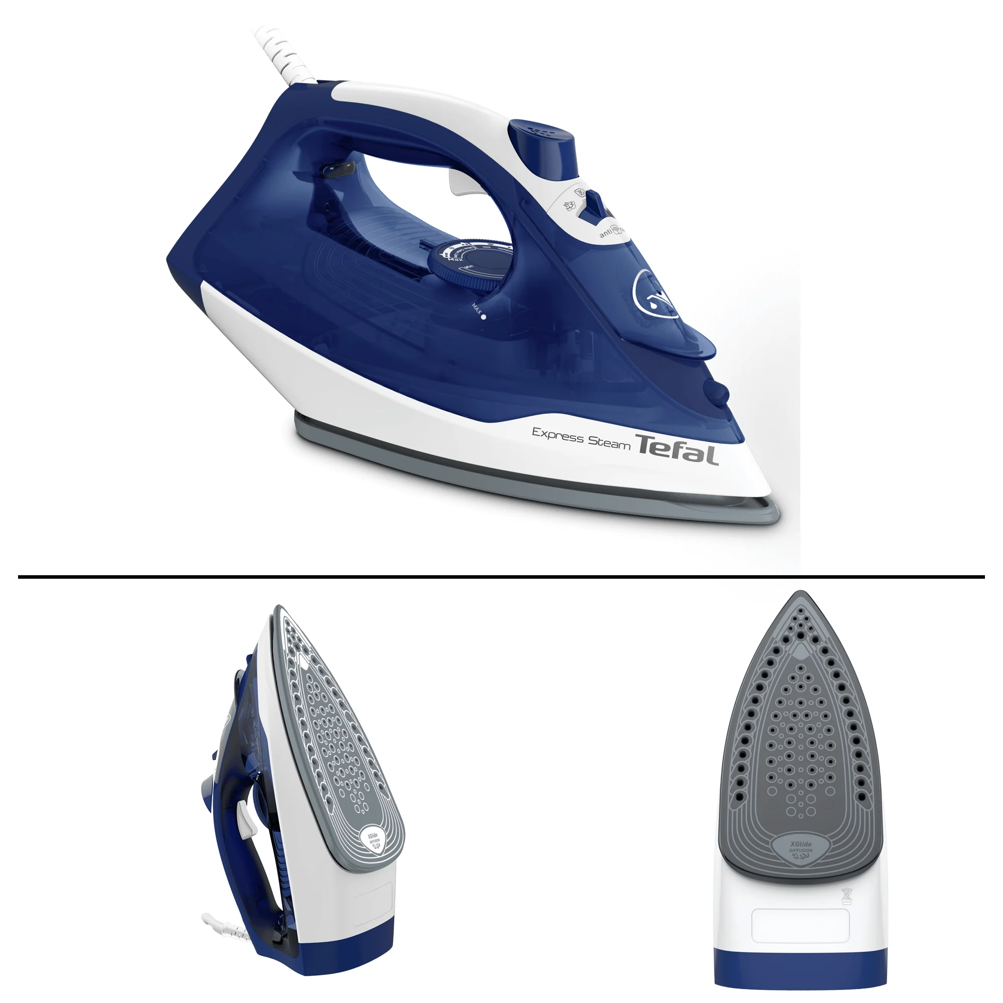 Утюг Tefal FV2838E0 (2400Вт,удар180г, подошва тефлон, 270 мл)