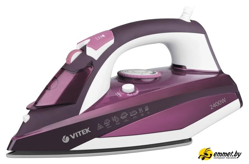 Утюг Vitek VT-1215 PK (2400Вт, удра 140г/мин, керамика, автоотключение) ПРОМО!!!