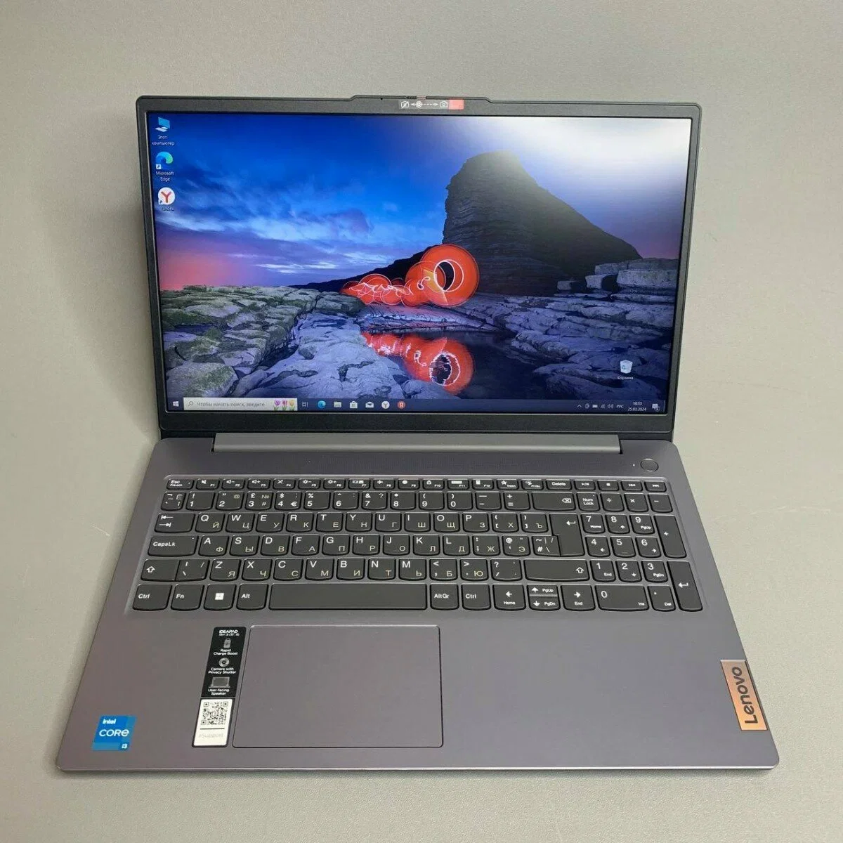 Ноутбук Lenovo IdeaPad Slim 3 15IRU8/15.6" Full HD 1920x1080/Intel Core i3 1315U/8 Gb/256 Gb SSD/Intel UHD Graphics/No OS/серый/1.62 кг