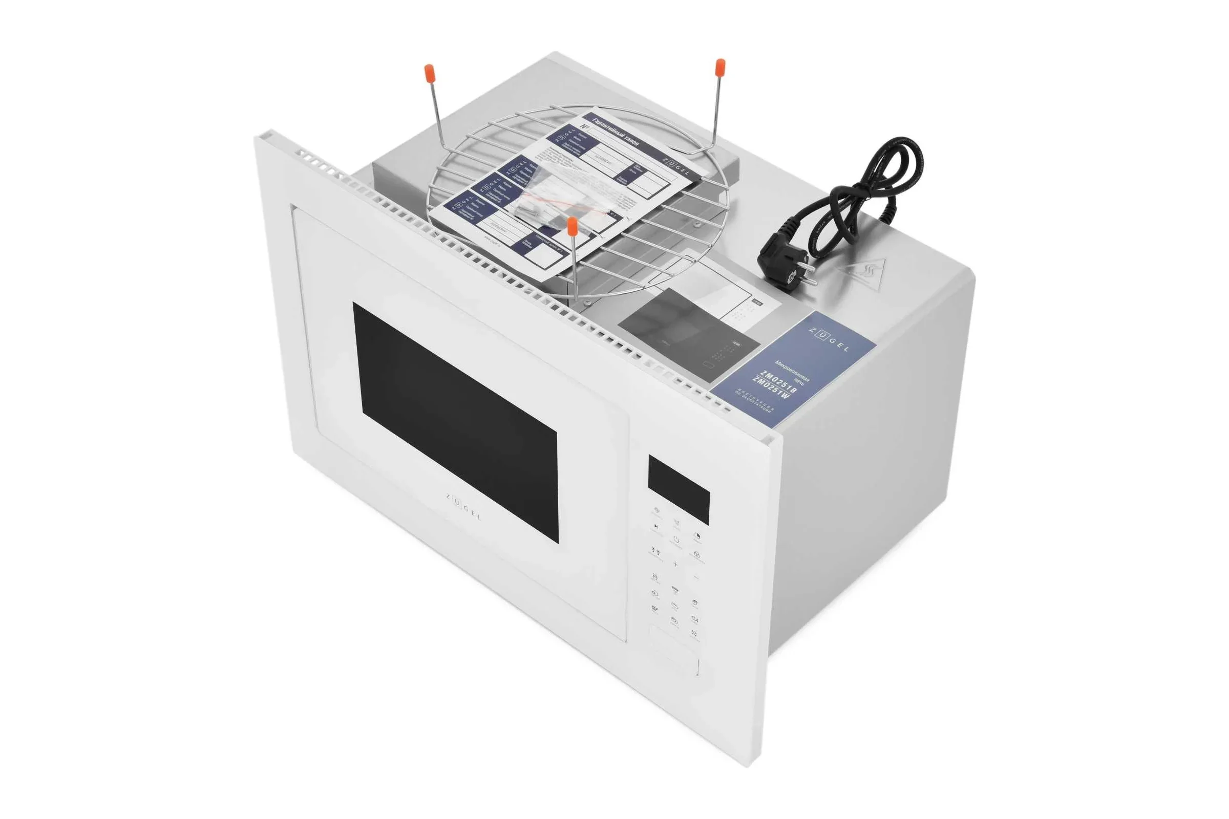 Встраиваемая микроволновая печь СВЧ Zugel ZMO251W белая