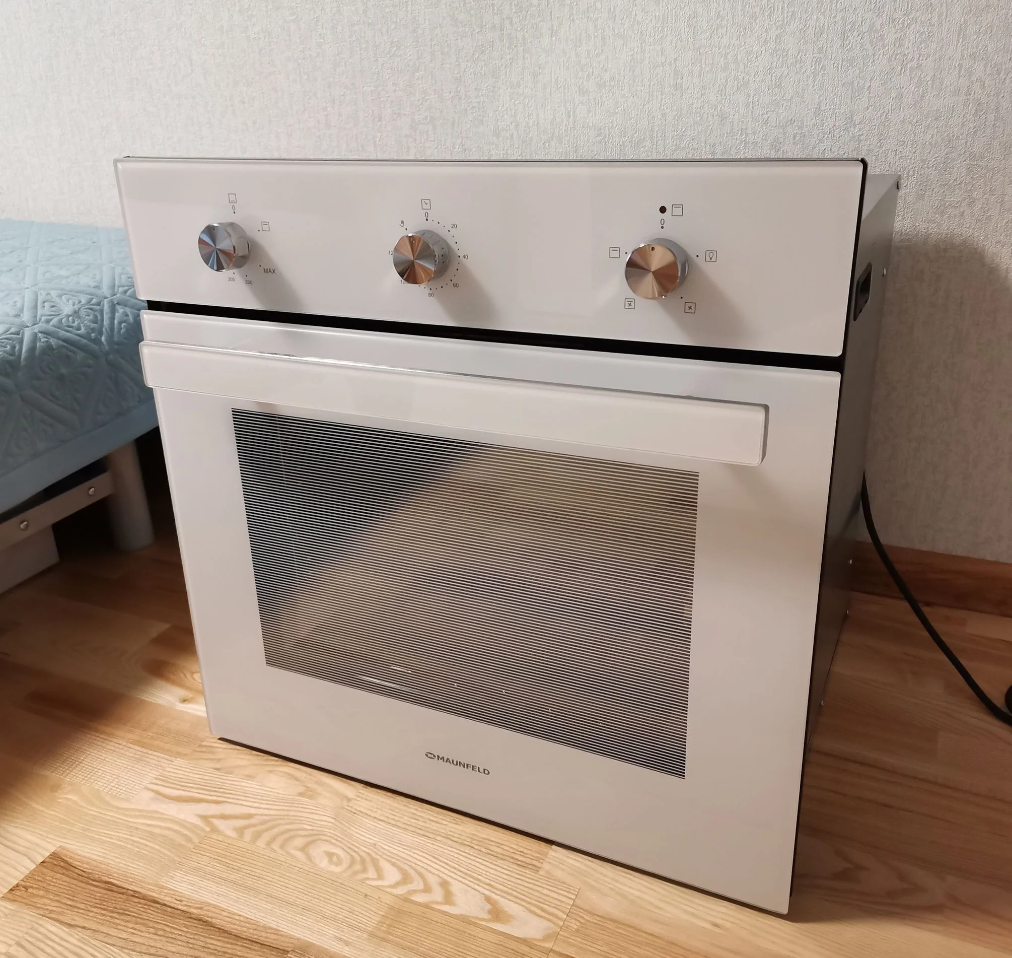 Газовый духовой шкаф Maunfeld EOGC604W Slim