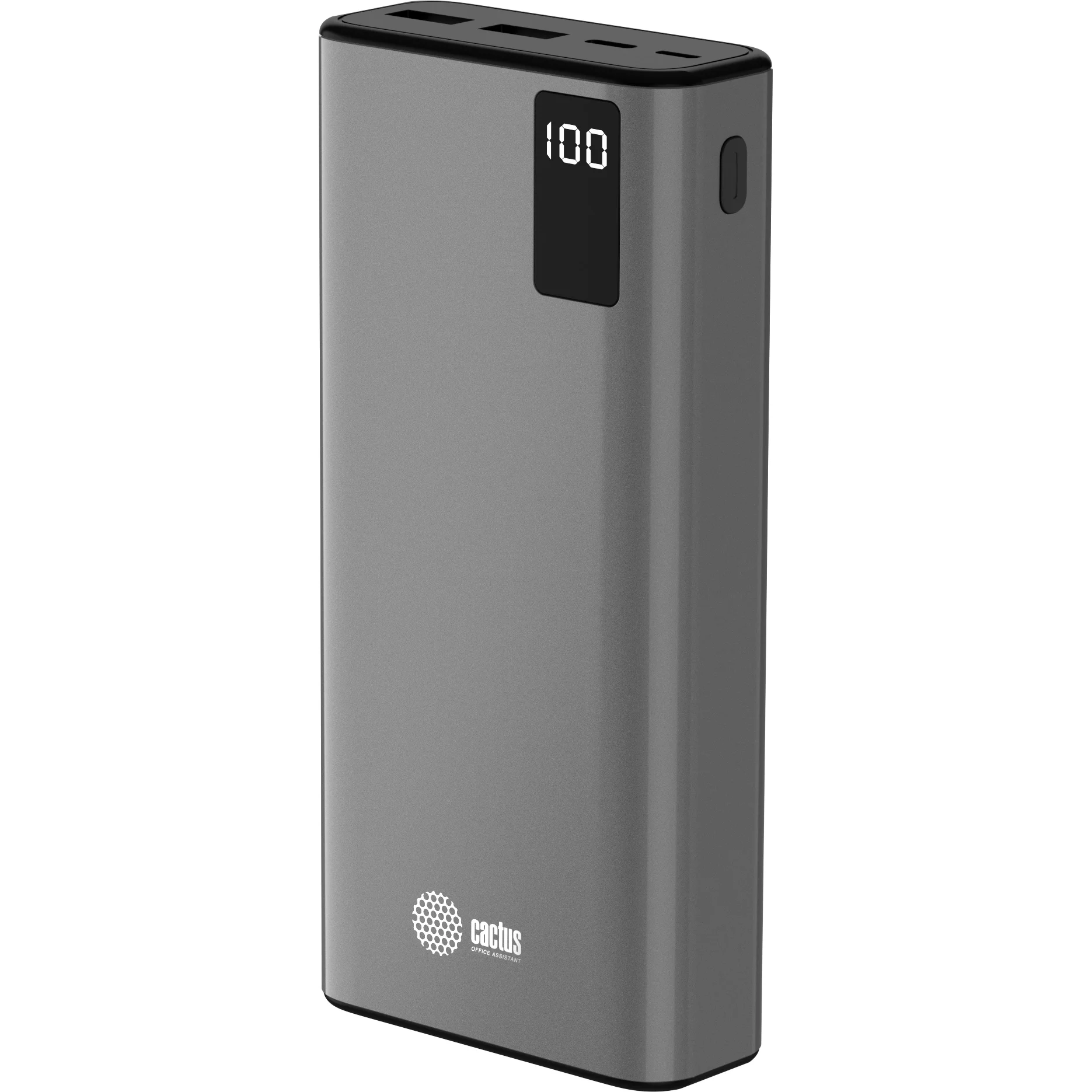 Портативный аккумулятор Cactus CS-PBFSFA-20000 20000mAh 4.5A 2xUSB-A/USB-C серый