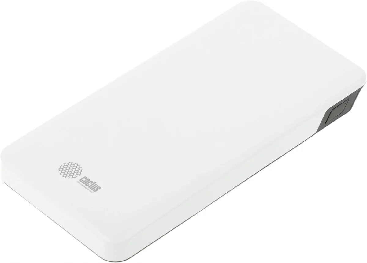 Портативный аккумулятор Cactus CS-PBFSKT-10000 10000mAh 2.1A 2xUSB белый