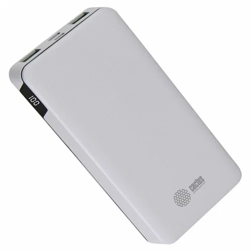 Портативный аккумулятор Cactus CS-PBFSKT-10000 10000mAh 2.1A 2xUSB белый