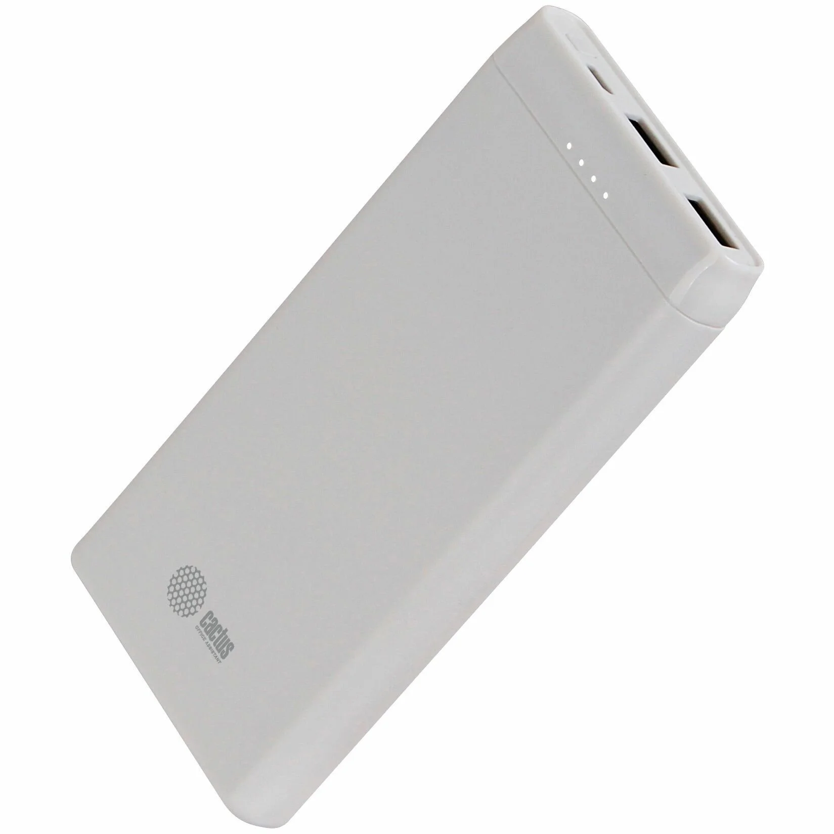 Портативный аккумулятор Cactus CS-PBFSMT-10000 10000mAh 2.1A 2xUSB белый