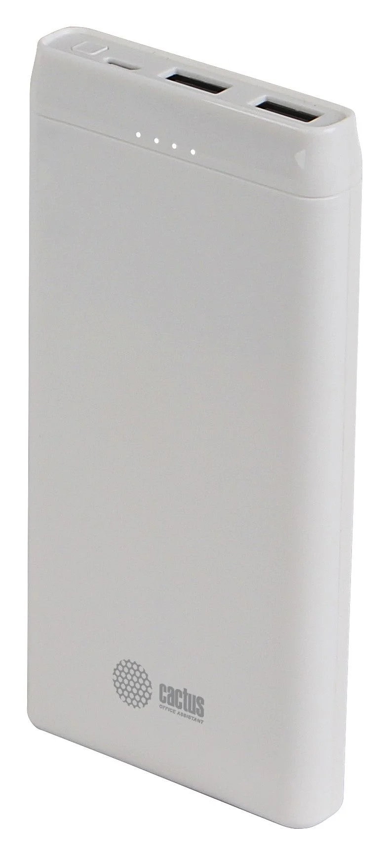 Портативный аккумулятор Cactus CS-PBFSMT-10000 10000mAh 2.1A 2xUSB белый