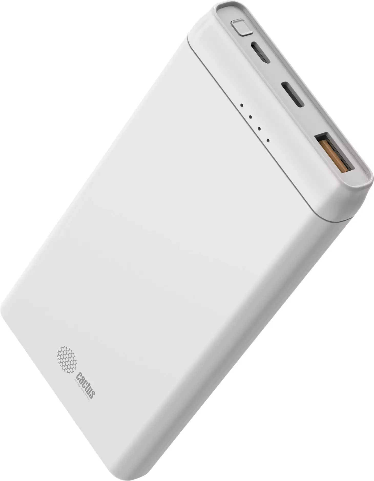 Портативный аккумулятор Cactus CS-PBFSMT-10000 10000mAh 2.1A 2xUSB белый
