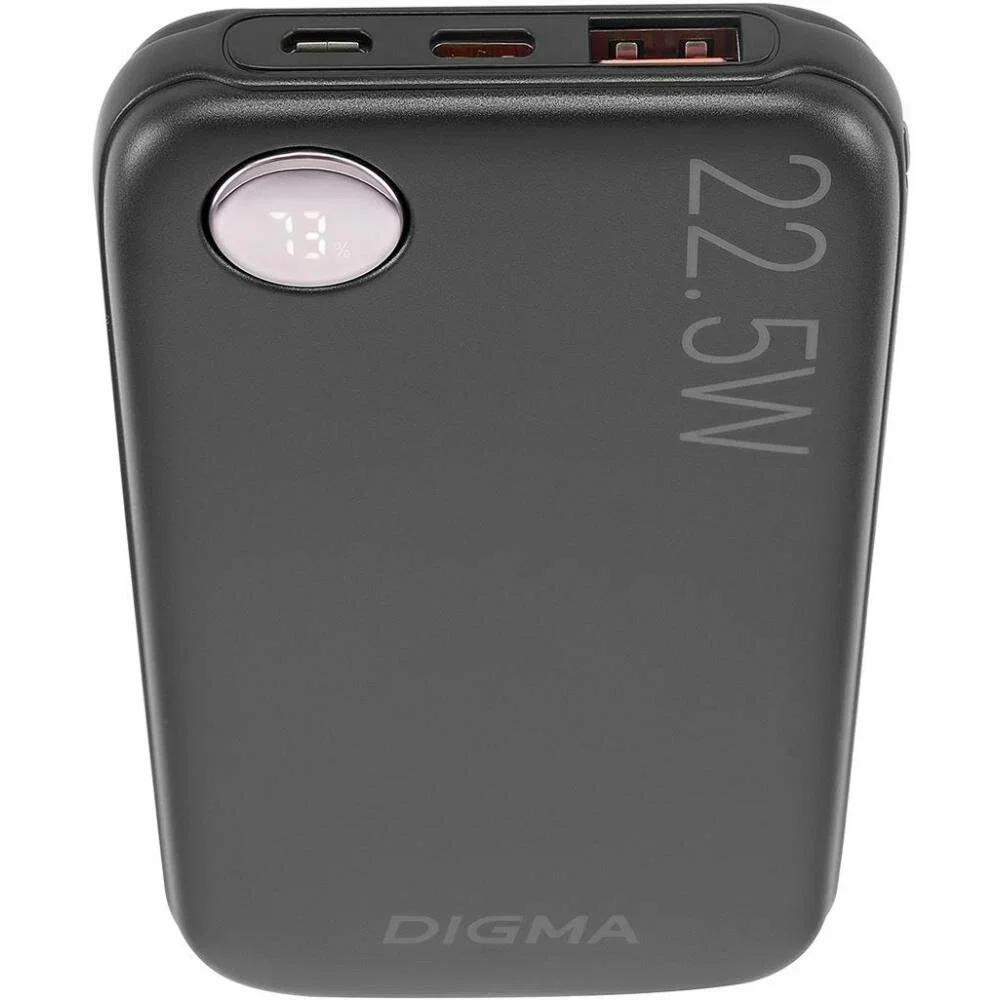 Портативный аккумулятор Digma DGPF10B 10000mAh QC3.0/PD3.0 22.5W 3A USB-A/USB-C черный