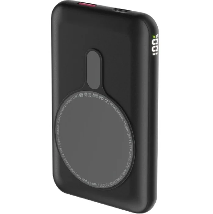 Портативный аккумулятор OLMIO QM-11, 10000mAh, 22.5W QuickCharge3.0/PowerDelivery, 15W wireless, серый
