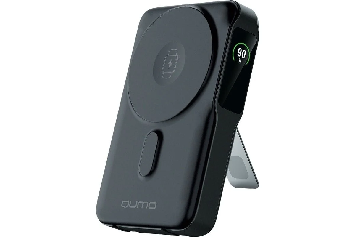 Портативный аккумулятор QUMO Future Magnetic PowerAid 10000mAh W15 темно-серый FMPA-10C-S1