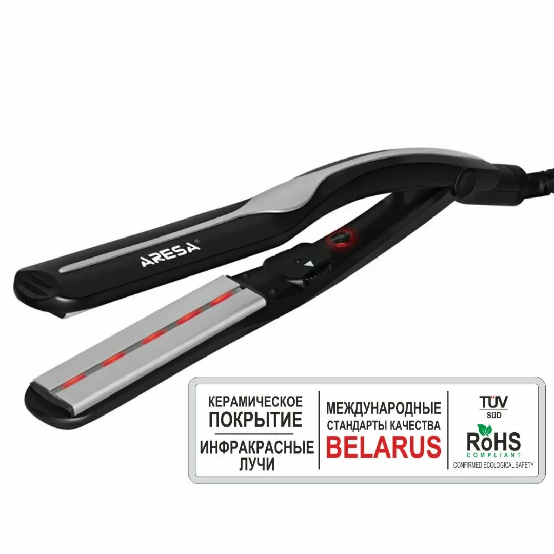 Выпрямитель для волос ARESA AR-3341 чёрный, 32 мм, 230 °C, 1 режим