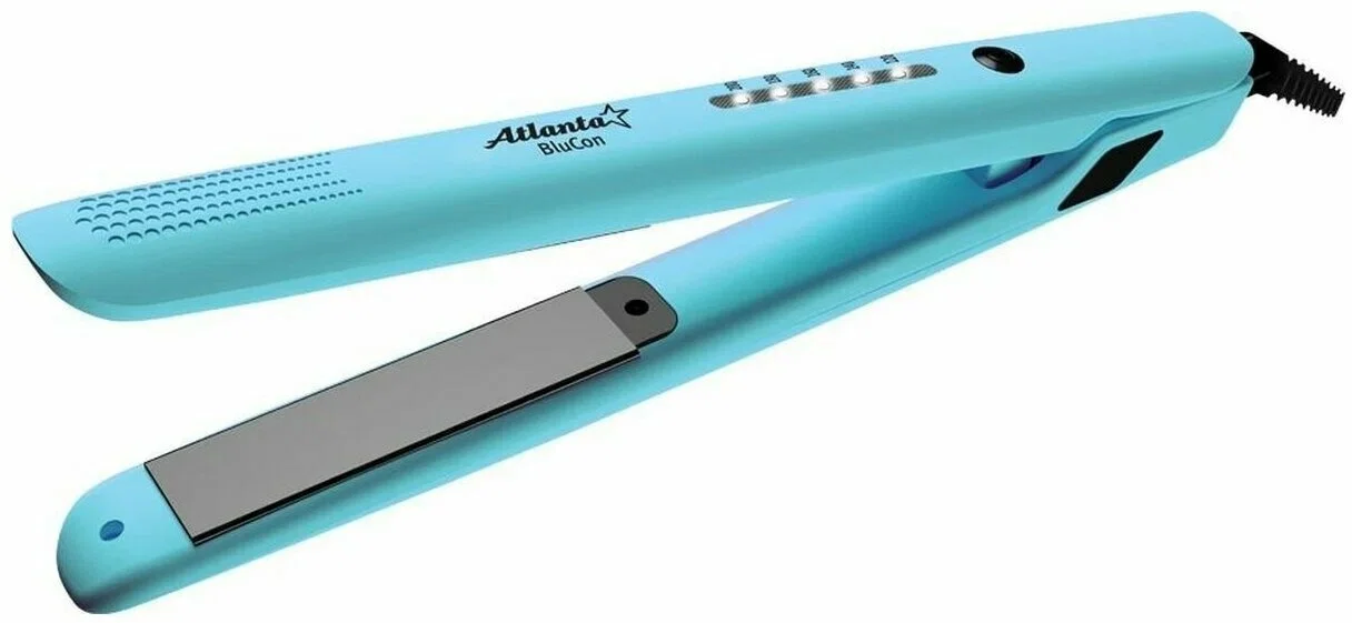 Выпрямитель для волос Atlanta ATH-6736 синий, 23 мм, 200 °C, 5 режимов