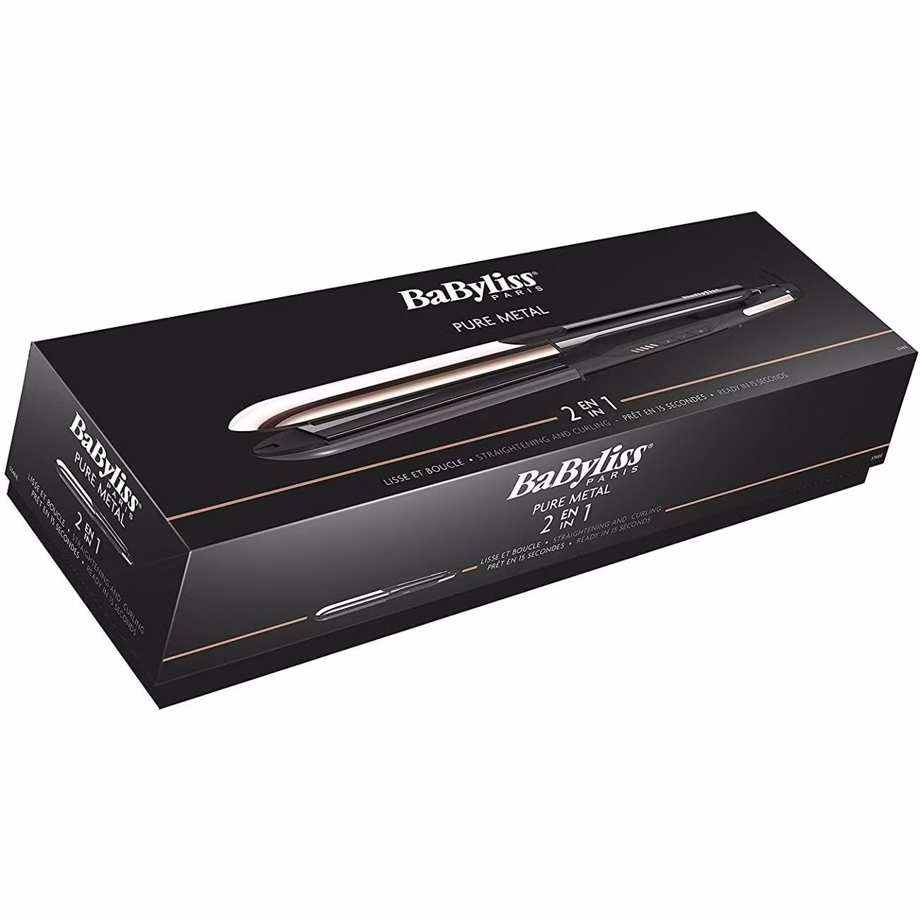 Выпрямитель для волос BaByliss Pure Metal ST481E черный/бронзовый, 28 мм, 230 °C, 5 режимов