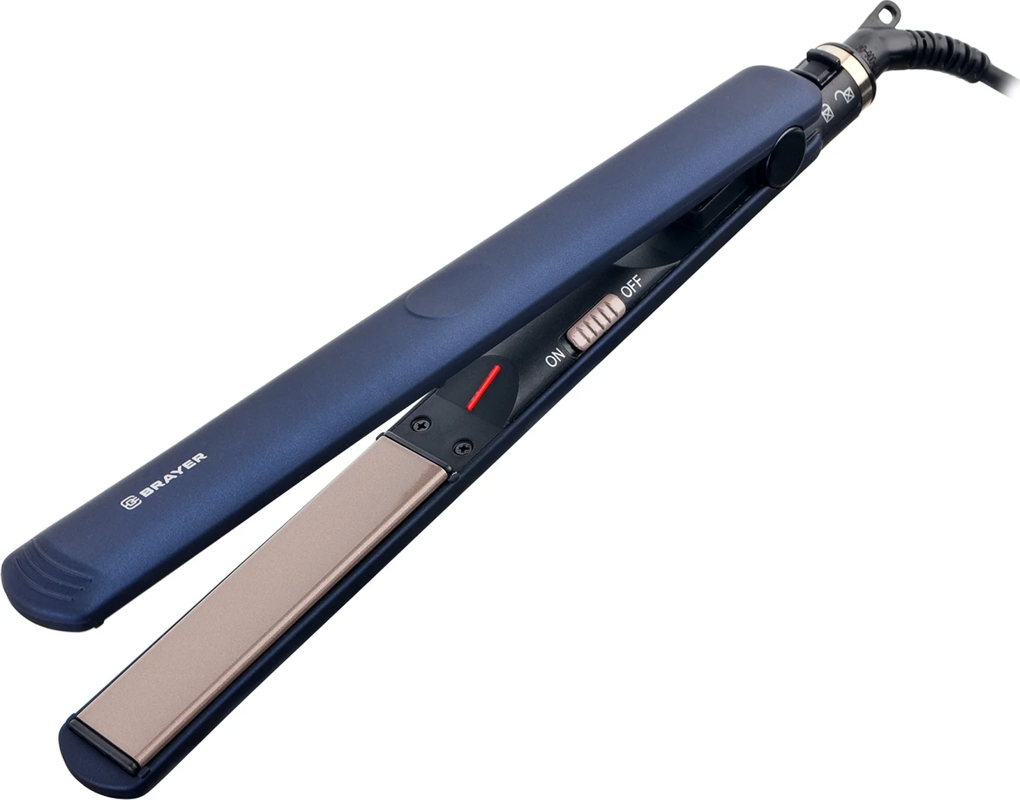 Выпрямитель для волос BRAYER BR3303 синий, 22 мм, 220 °C, 1 режим