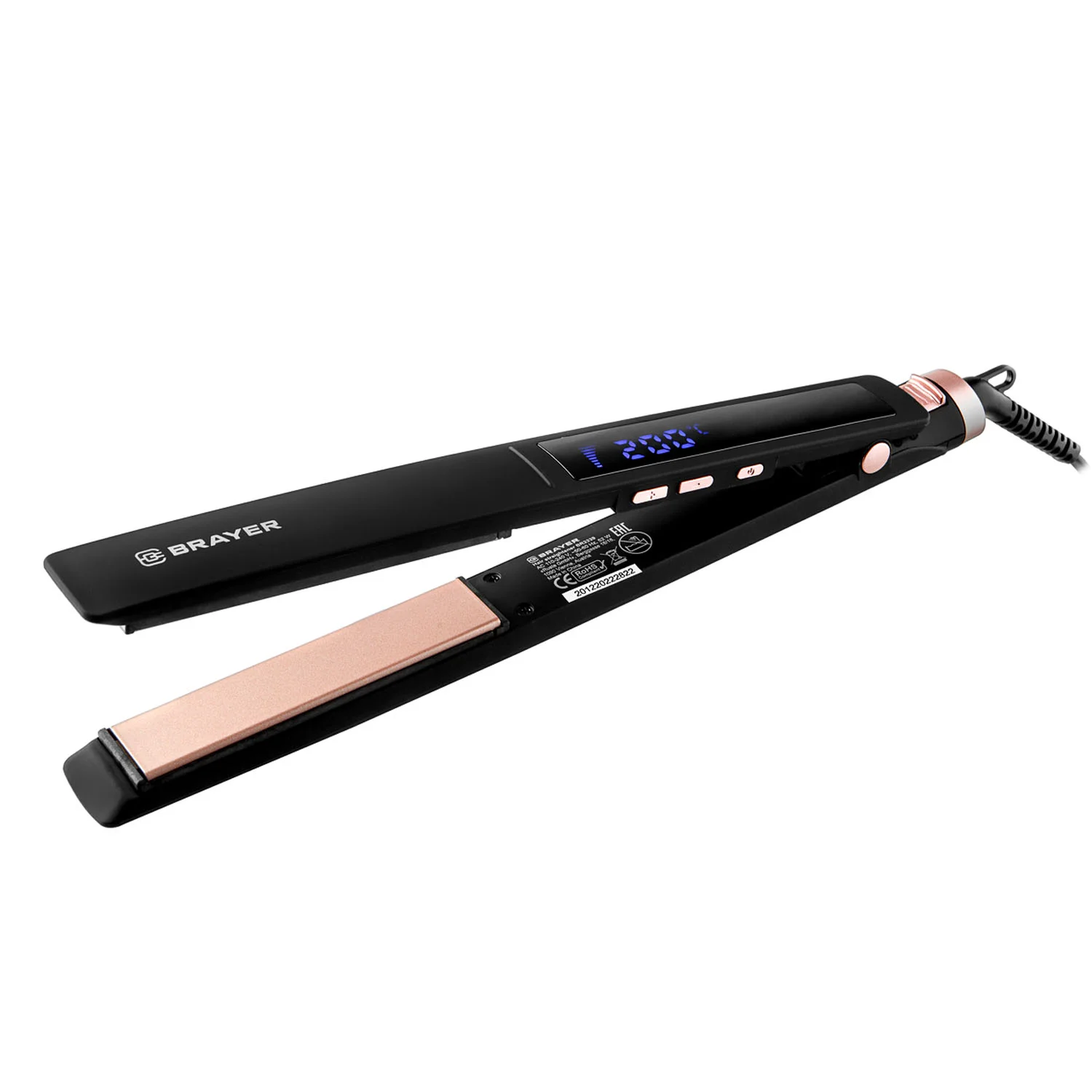 Выпрямитель для волос BRAYER BR3339 черный, 25 мм, 230 °C, 13 режимов