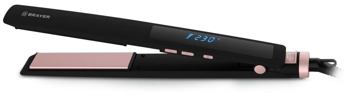 Выпрямитель для волос BRAYER BR3339 черный, 25 мм, 230 °C, 13 режимов